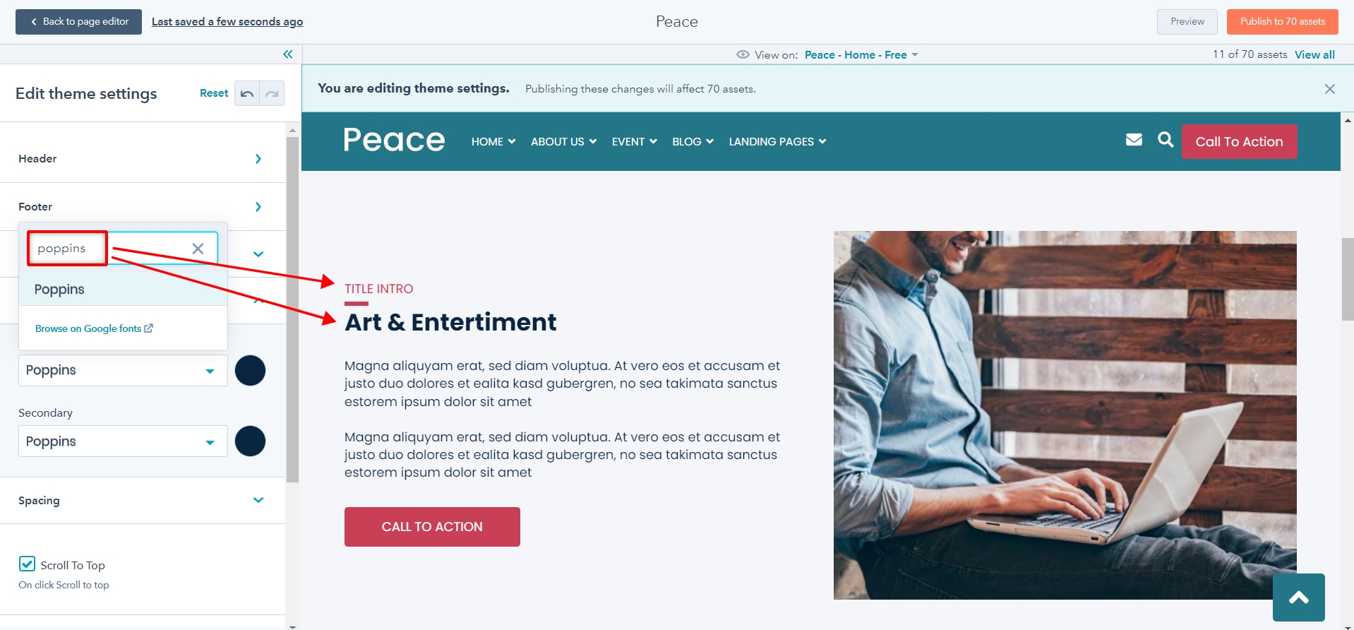 Peace Global Fonts
